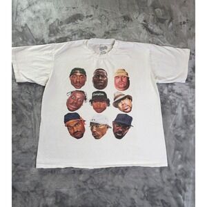 High St. Compton Rap Legends Portrait Grapic Music T-Shirt Mens XL White
